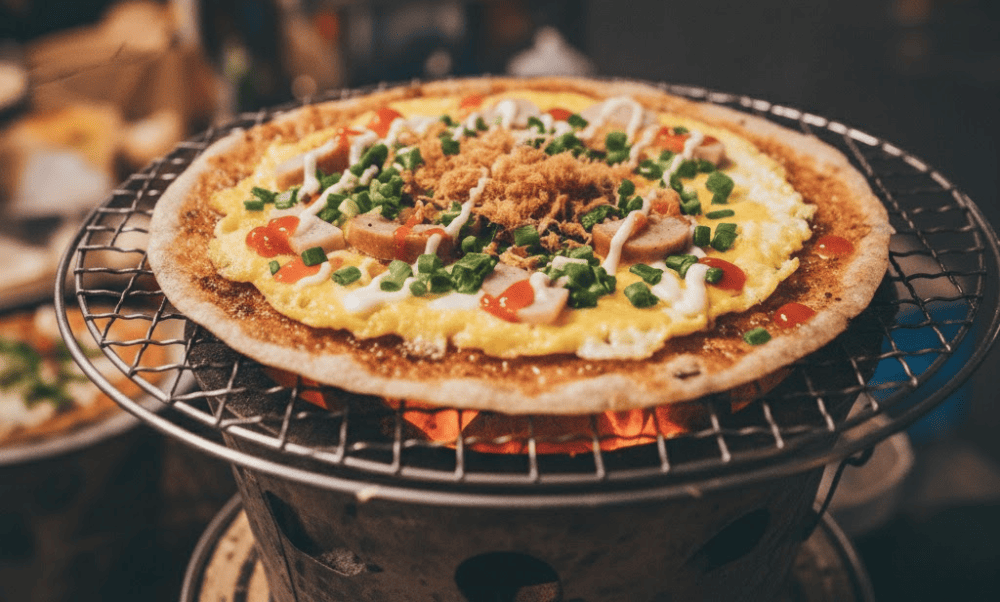Banh trang nuong is often dubbed the “Vietnamese pizza”